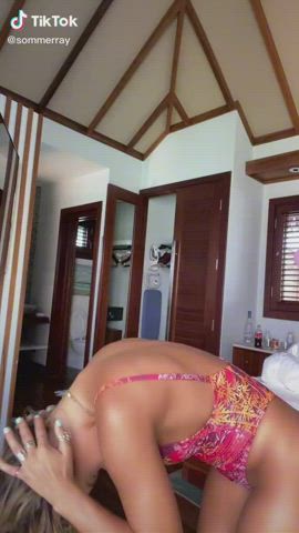 Ass Goddess Jiggling Thick Thong TikTok gif