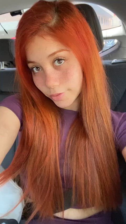 cute pretty redhead gif