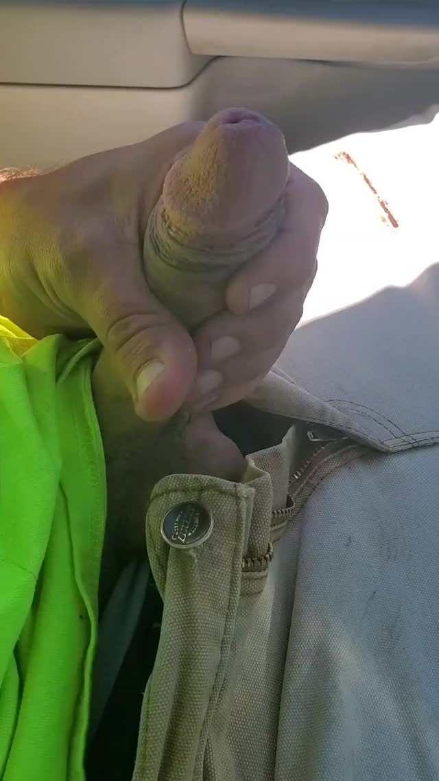 Jacking in my car at a busy truckstop during lunch rush with my window down..