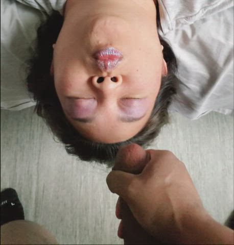 thick plastering facial for Thai gfs eyes (oc)