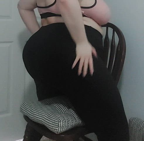 bbw big ass yoga pants gif