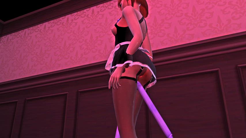 animation dildo double penetration halloween huge dildo maid gif