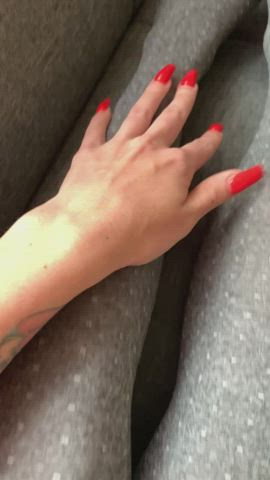 Babe Big Tits Bra Legs Legs Up Nails Pantyhose Pussy Tights gif