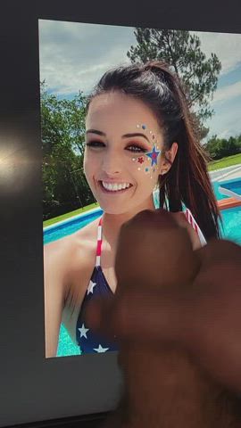 brunette cumshot cute tribute gif