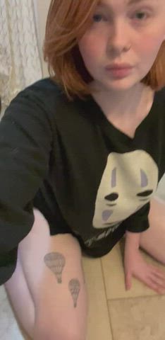 emo goth redhead gif