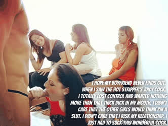 Blowjob Caption Cheating Stripper gif