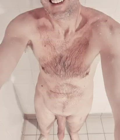 big dick locker room shower gif