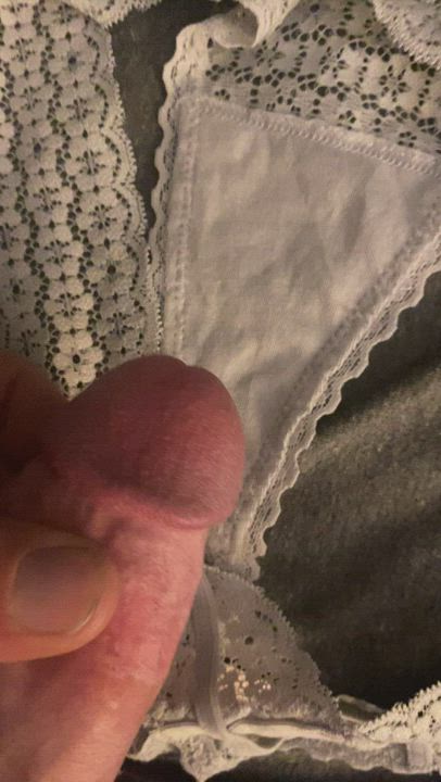 Making a mess on her panties