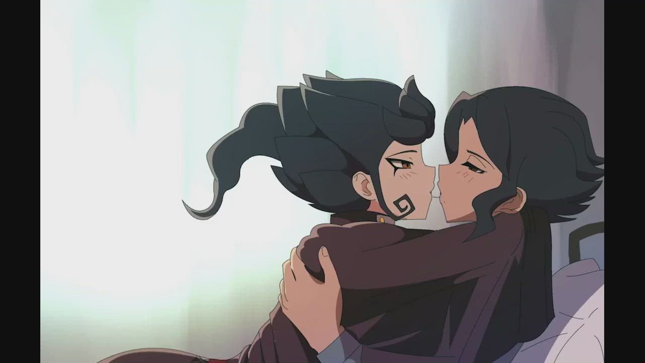animation brother femboy french kissing gay grinding kiss kissing twink yaoi gif
