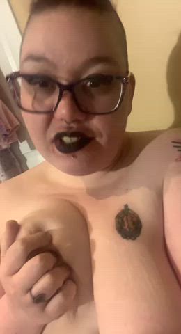 big tits goth tattoo spookyfatbrat urfavgothxx gif
