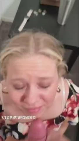 amateur blonde cum cumshot cute facial pov ropes gif