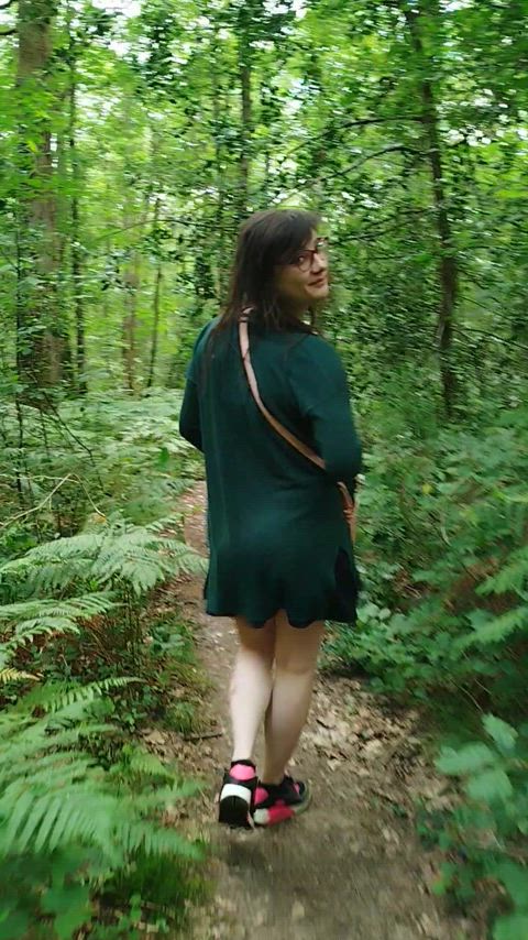 ass flashing tease upskirt walking gif