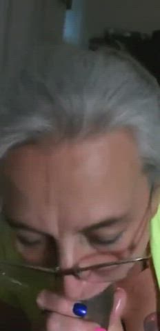 White haired hot granny sucks off bbc