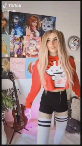 Blonde Bunny Interracial Teen TikTok gif