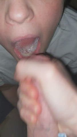 The first time I had two loads in my mouth at once. Precious memories. <3