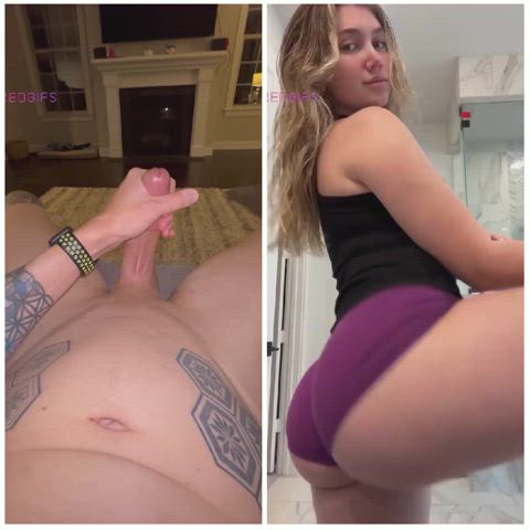 babecock gooning split screen porn tiktok gif