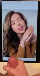 spraying all over Poki's face