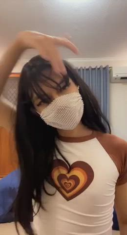 amateur asian cute femboy sissy trans twerking gif