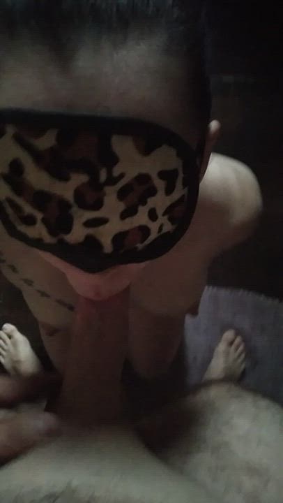 Blindfolded and throatfucked