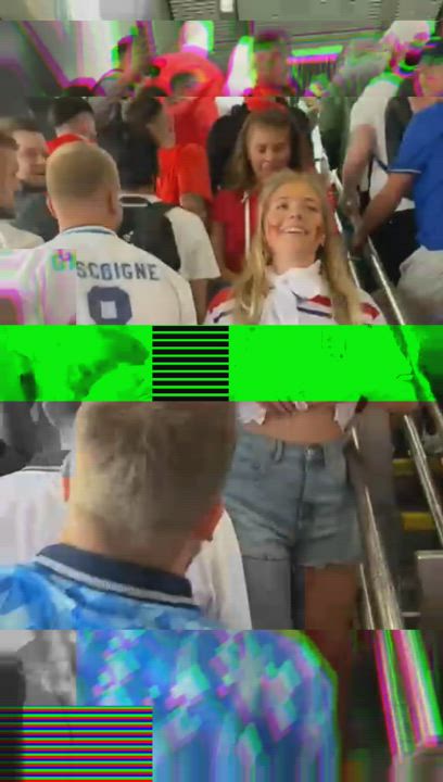 Euro chick flashes everyone but you! Comment if you like it.