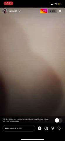 Girl fingering on tiktok then without blanket on ig live