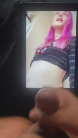 ciara cumshot cute dirty talk jerk off petite tribute gif