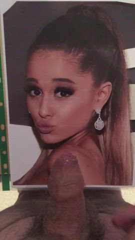 Ariana Grande Cum Tribute gif