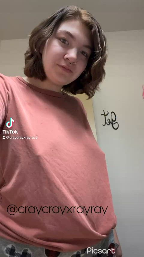 brunette nsfw natural tits onlyfans gif