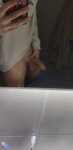 Cock Jiggling Twink gif