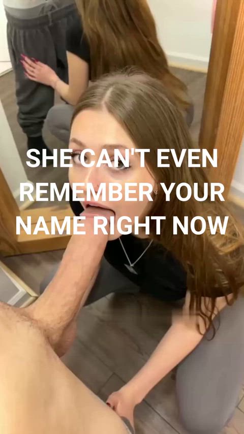 big dick blowjob caption cheating cuckold dressing room hotwife gif