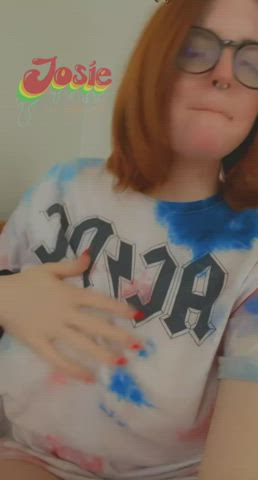 Natural Tits Nude Redhead Tits gif