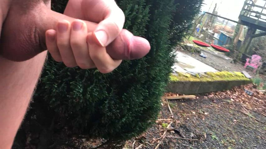 big dick cum cumshot outdoor teen r/caughtpublic gif