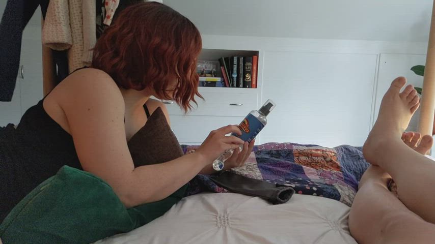 amateur anal anal play big ass pov pawg redhead toy wife gif