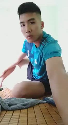 Horny College boy Stripping &amp; Dildo A$$ Play
