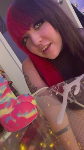 bad dragon emo goth ahegao gif