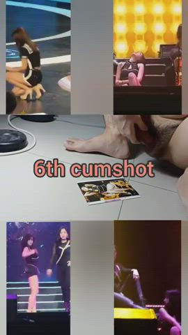 T-ara Eunjung Cum Tribute crouching position