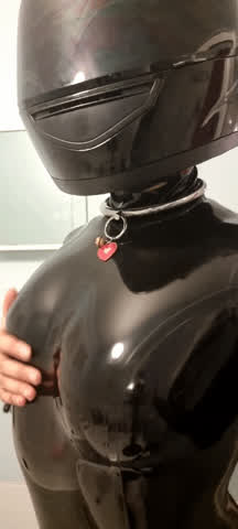 latex mask rubber rubbing tits lilithinlatex gif