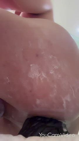 [18] messy wet pounding with my bad dragon~~ (click through for sound)