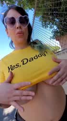 To the three guys across the street who stopped walking and just stared at my tiddies