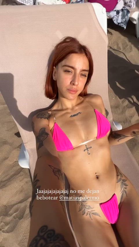 beach teen tits gif