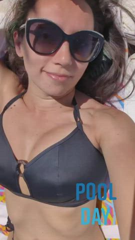 Bikini Glasses Pool gif