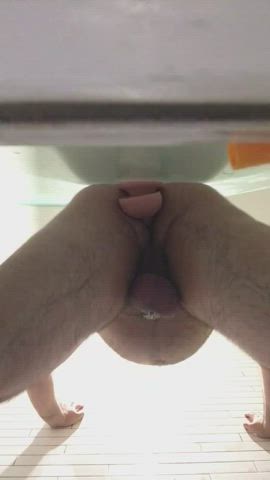 Anal Play Chastity Dildo Gay gif