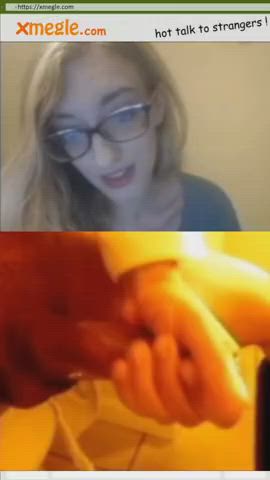 big dick cfnm cum cumshot reaction webcam gif