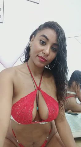 big tits ebony eye contact latina lips model mom seduction tits gif