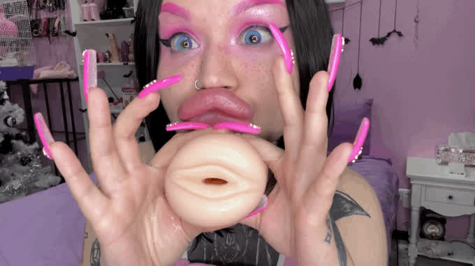 ahegao bimbo bimbofication fleshlight kinky lips onlyfans perv sex doll sex toy gif