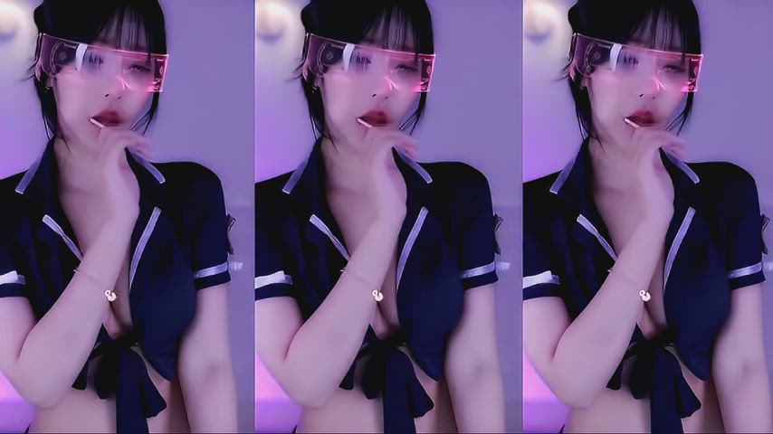cleavage close up dancer dancing korean non-nude sexy slow motion gif