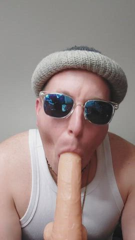 blowjob shop deepthroat dildo sloppy sucking gif