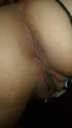 watch the cum dripping out of my pussy. Who would like to lick me now?[oc][f]
