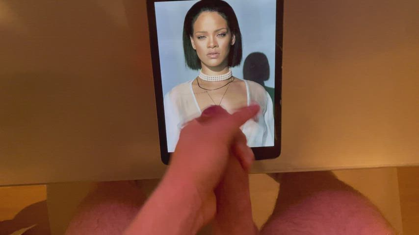 celebrity cum on tits cumshot facial petite rihanna teen tits tribute gif