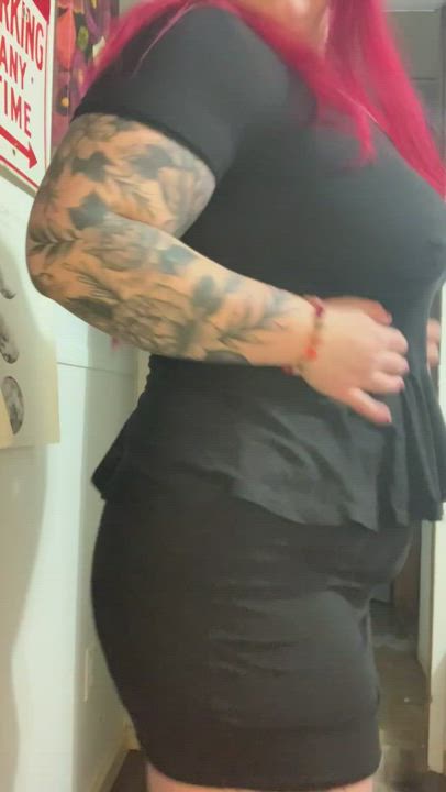 Tonight I went to a work Christmas party without a bra or panties on 😉